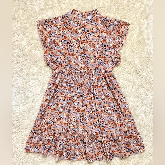 NWT Floral Mini Dress Size Large - Picture 1 of 9